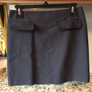 Ann Taylor Navy Skirt 2P NWT Zip up back/Nautical